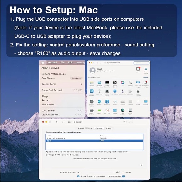 R100 Bluetooth / Wired Computer Monitor Speakers LED Light - Picture 7 of 7